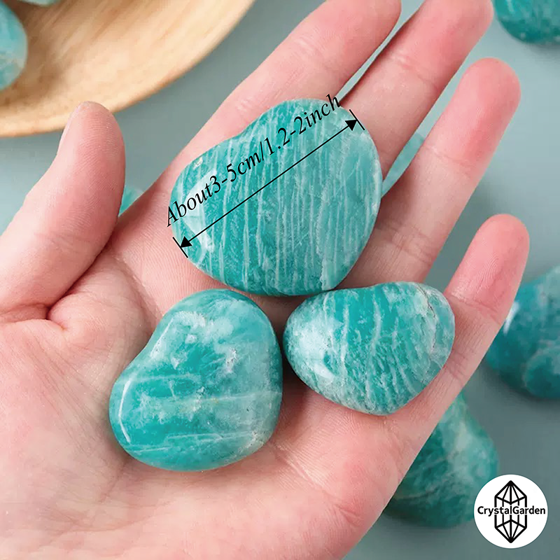 Amazonite Heart Palm Stone - Image 2