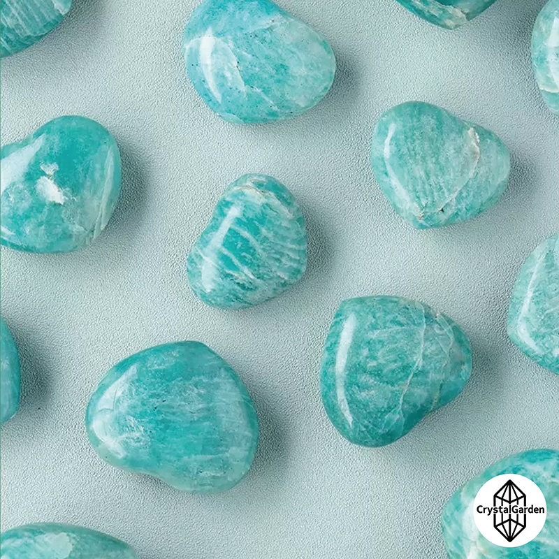 Amazonite Heart Palm Stone - Image 3