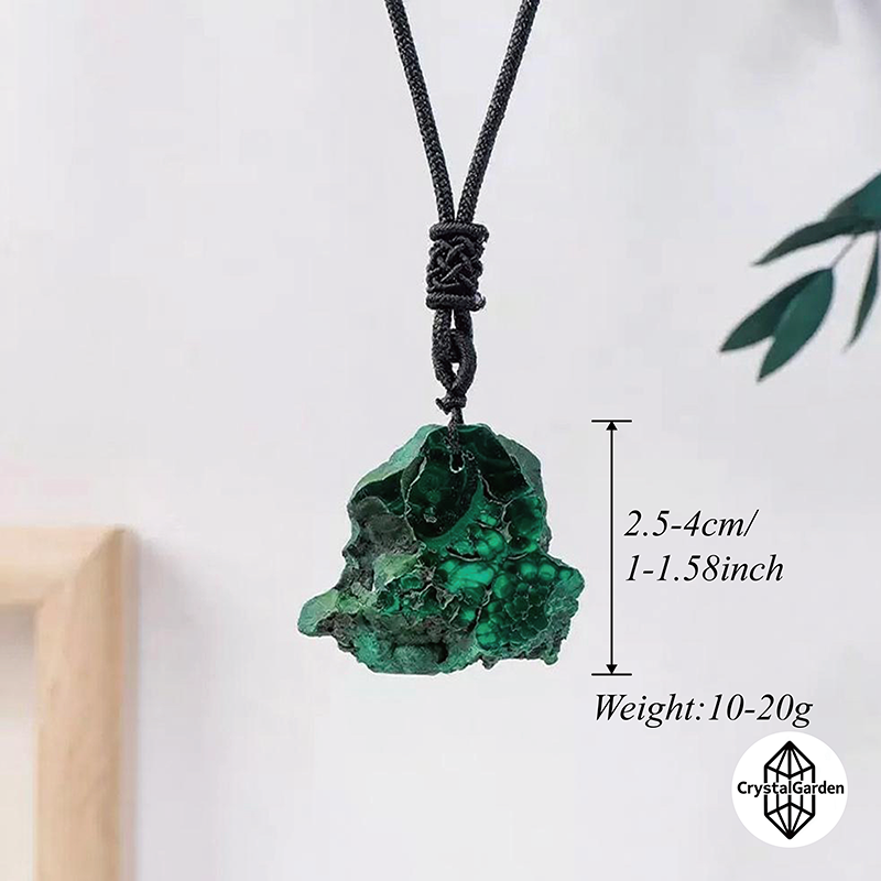 Malachite Raw Stone Pendants - Image 2