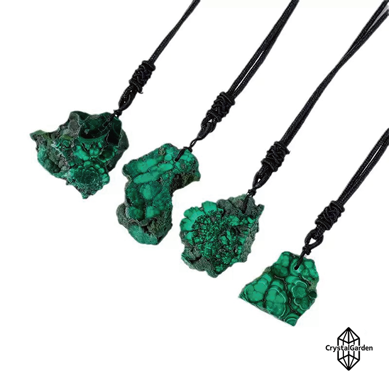 Malachite Raw Stone Pendants - Image 3