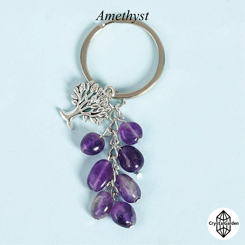 Raw Stone Life Tree Key Chains - Image 14