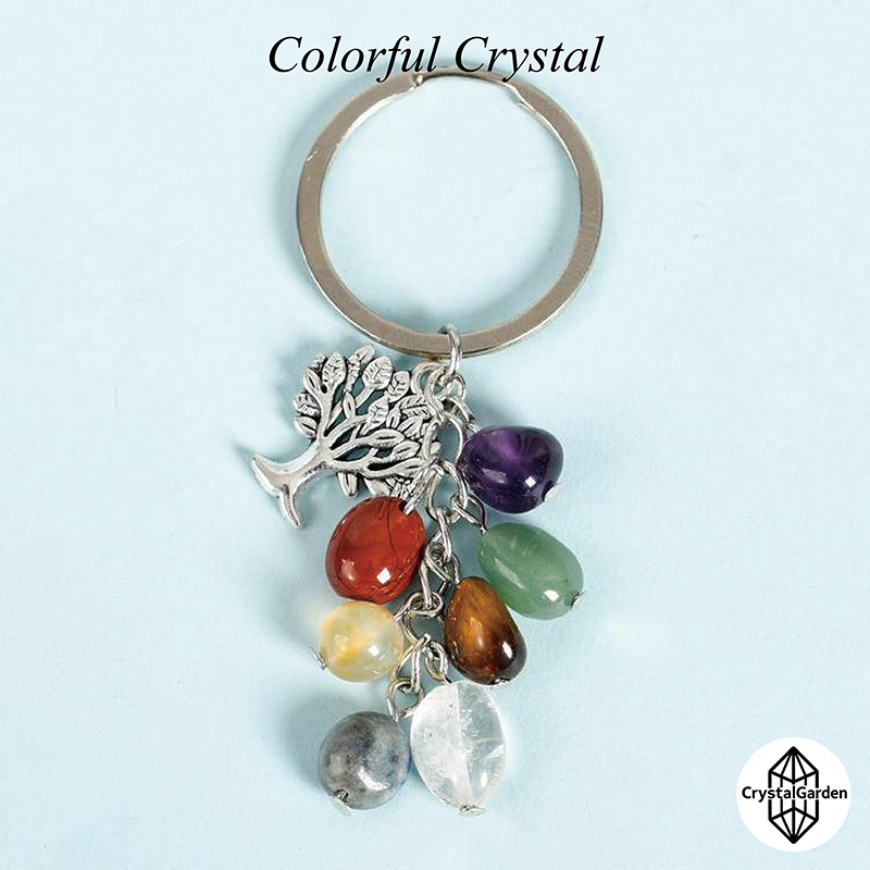 Raw Stone Life Tree Key Chains - Image 5