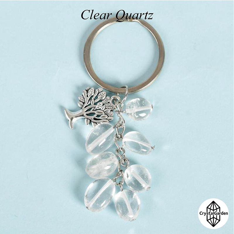 Raw Stone Life Tree Key Chains - Image 6