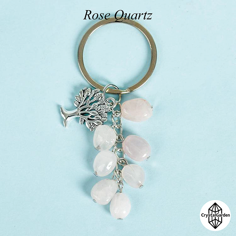 Raw Stone Life Tree Key Chains - Image 7