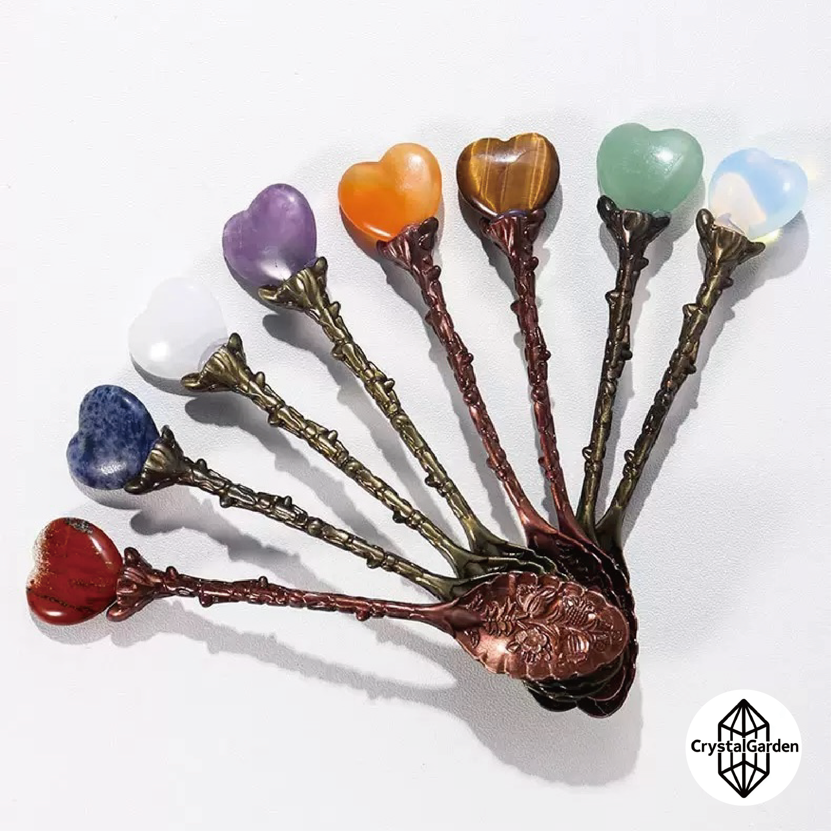 Crystal Heart-shaped Dessert Spoon
