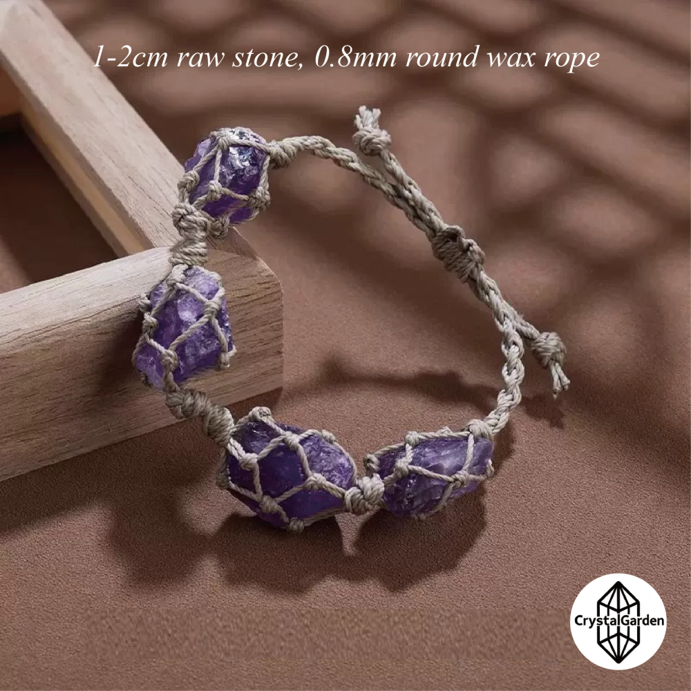 Natural Crystal Raw Stone bracelet - Image 2