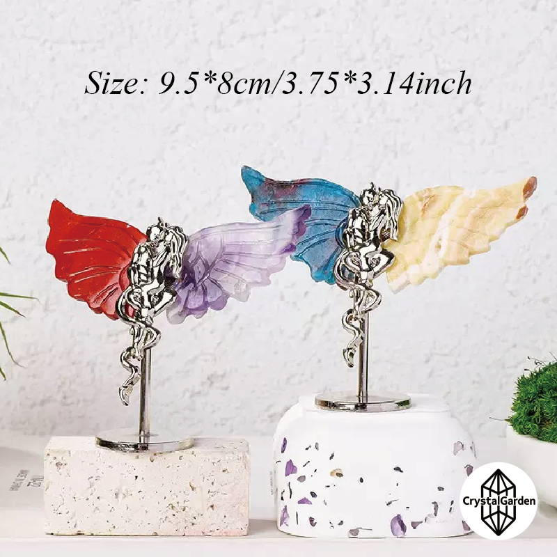 Mix Crystal Material Double Wings Carving - Image 2