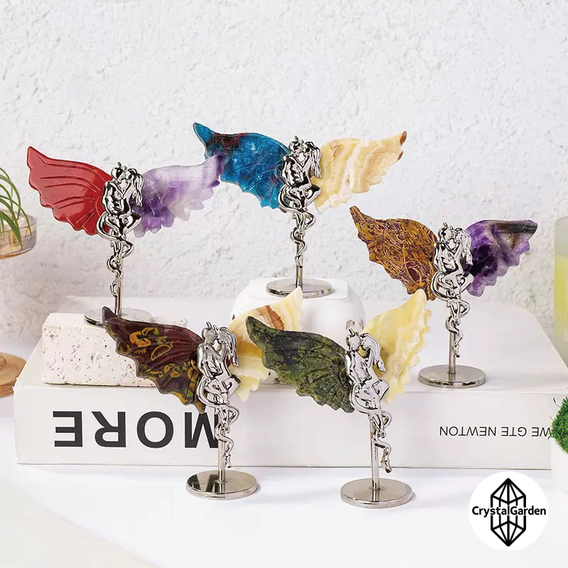 Mix Crystal Material Double Wings Carving - Image 4