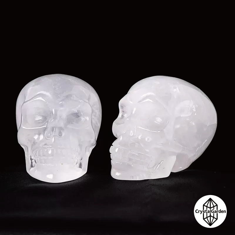 Clear Quartz Skull Carvings - Image 3
