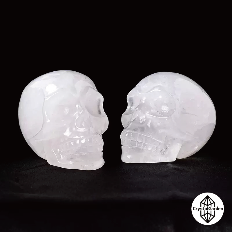 Clear Quartz Skull Carvings - Image 4