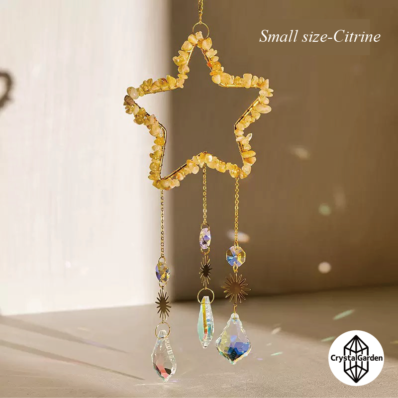 Natural Crystal Crushed Stone Star Wind Chime - Image 13