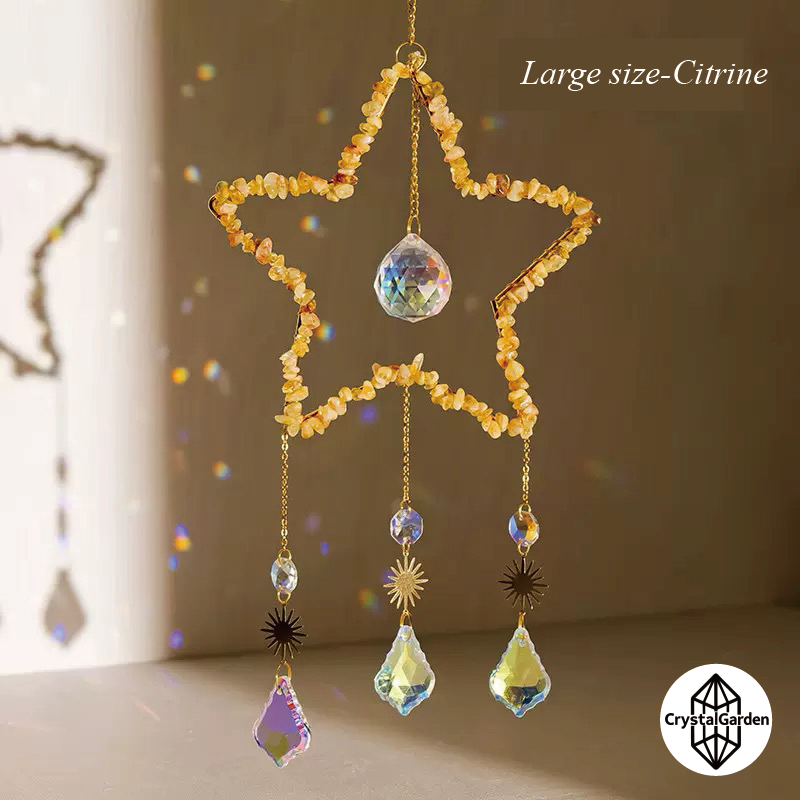 Natural Crystal Crushed Stone Star Wind Chime - Image 12
