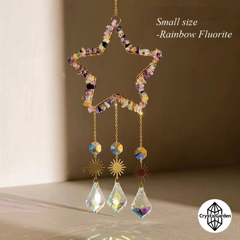 Natural Crystal Crushed Stone Star Wind Chime - Image 15