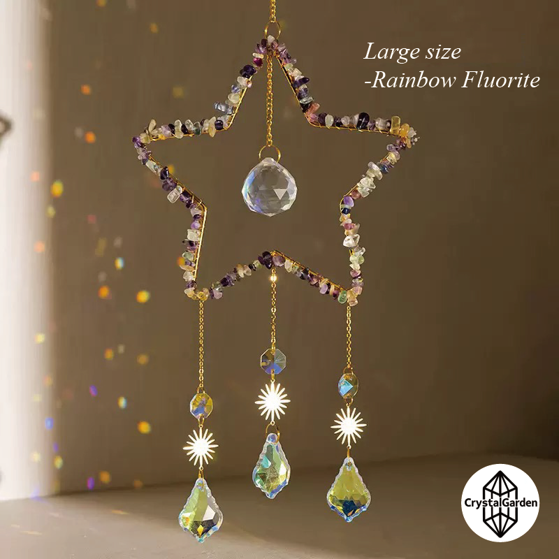 Natural Crystal Crushed Stone Star Wind Chime - Image 14