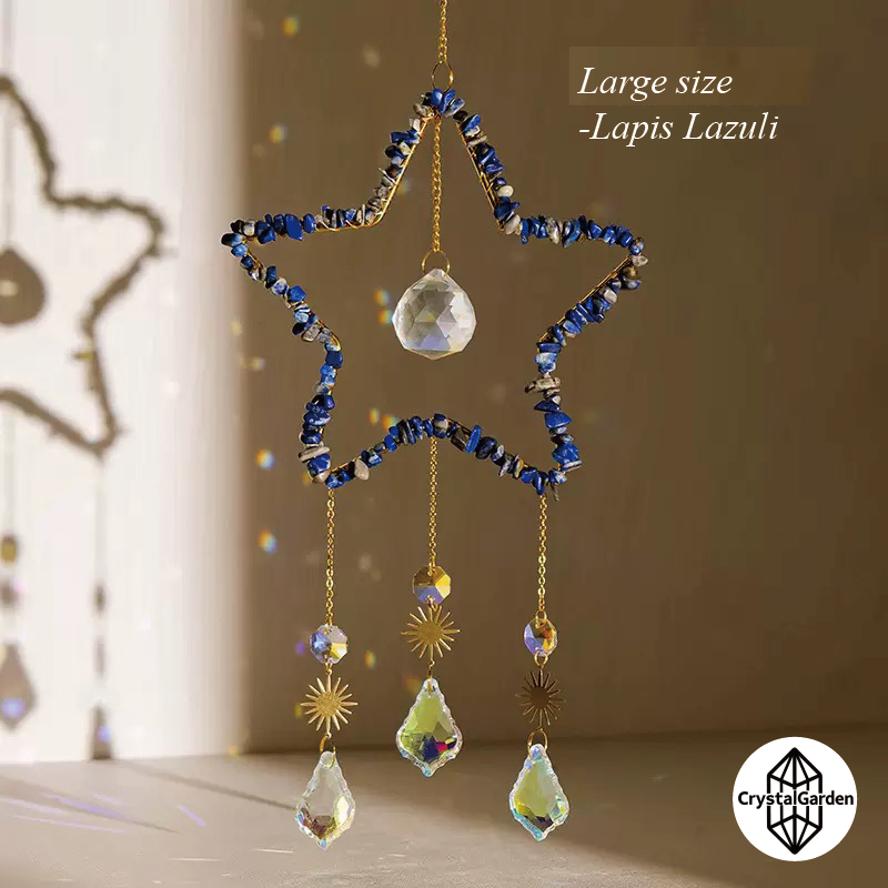 Natural Crystal Crushed Stone Star Wind Chime - Image 16