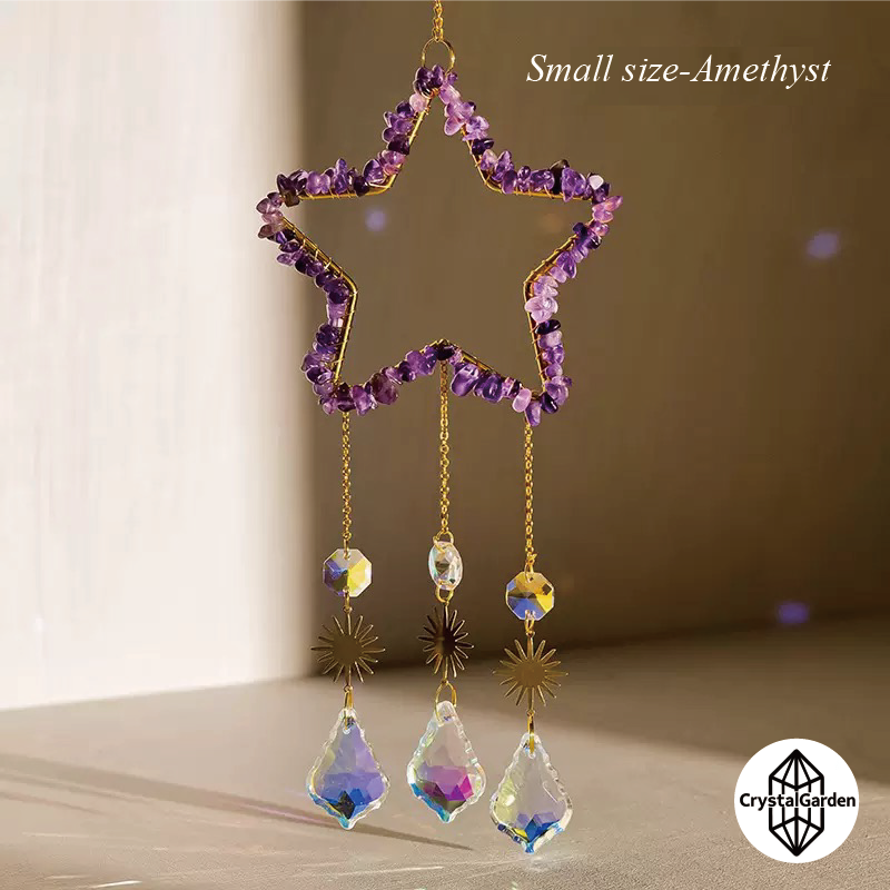 Natural Crystal Crushed Stone Star Wind Chime - Image 19