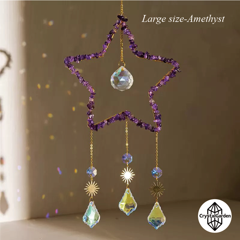 Natural Crystal Crushed Stone Star Wind Chime - Image 18