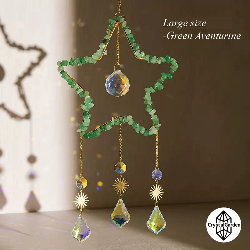 Natural Crystal Crushed Stone Star Wind Chime - Image 6