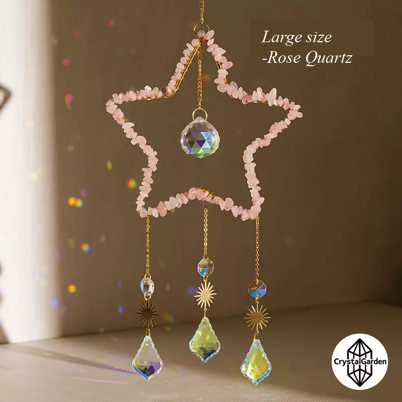 Natural Crystal Crushed Stone Star Wind Chime - Image 8