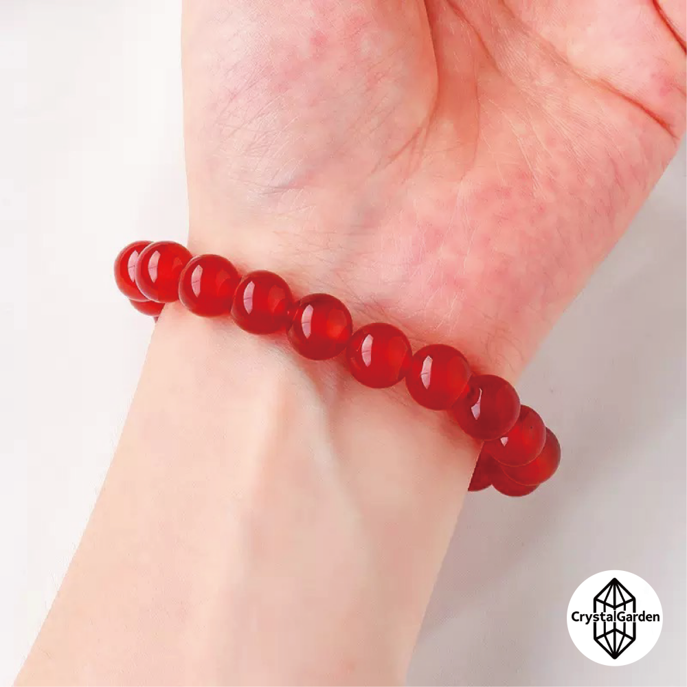 8mm Natural Carnelian Bracelet - Image 3