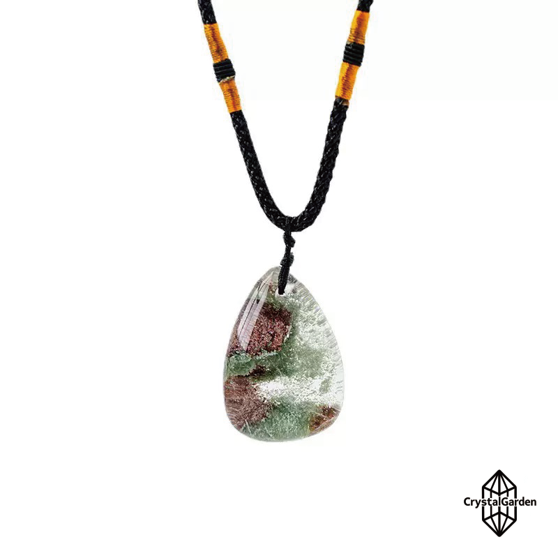 Green Phantom Quartz Tear Drop Pendants - Image 5