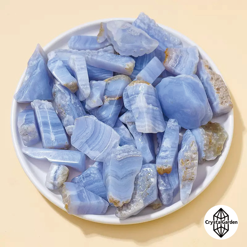 Blue Lace Agate Raw Stone - Image 4