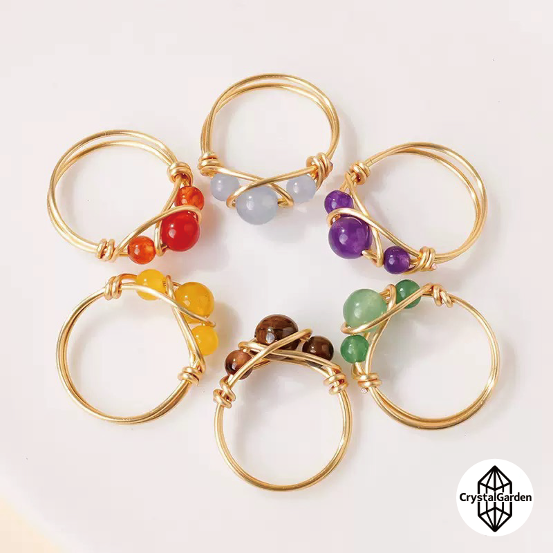 Mix Material Crystal Beads Ring - Image 3