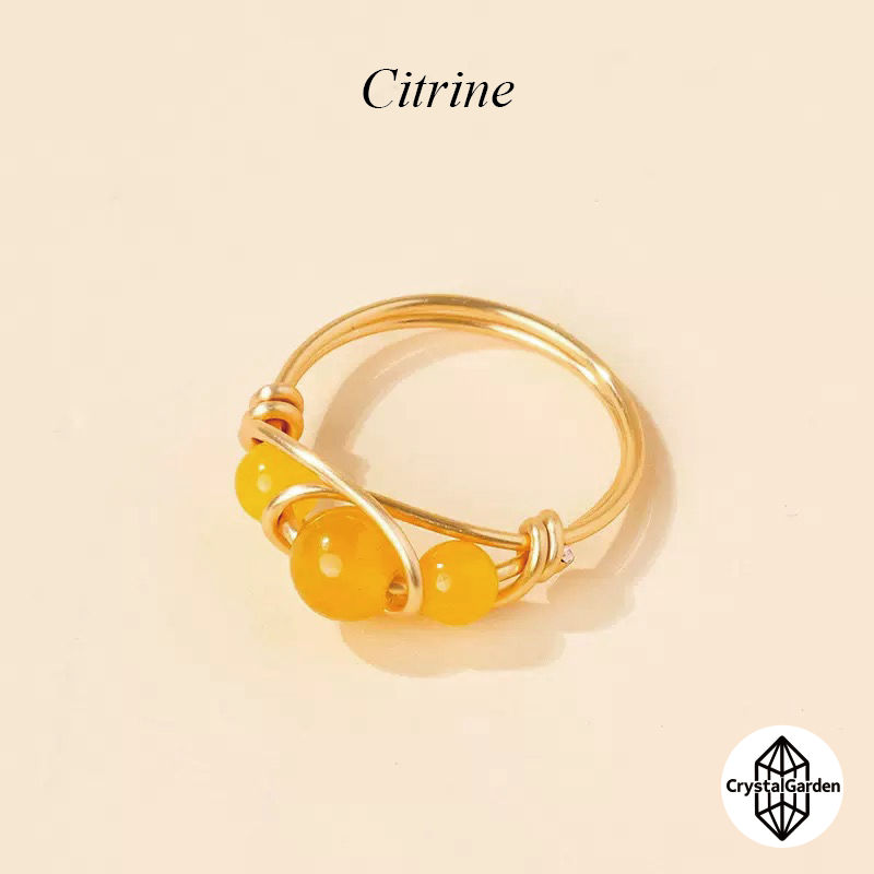 Mix Material Crystal Beads Ring - Image 4