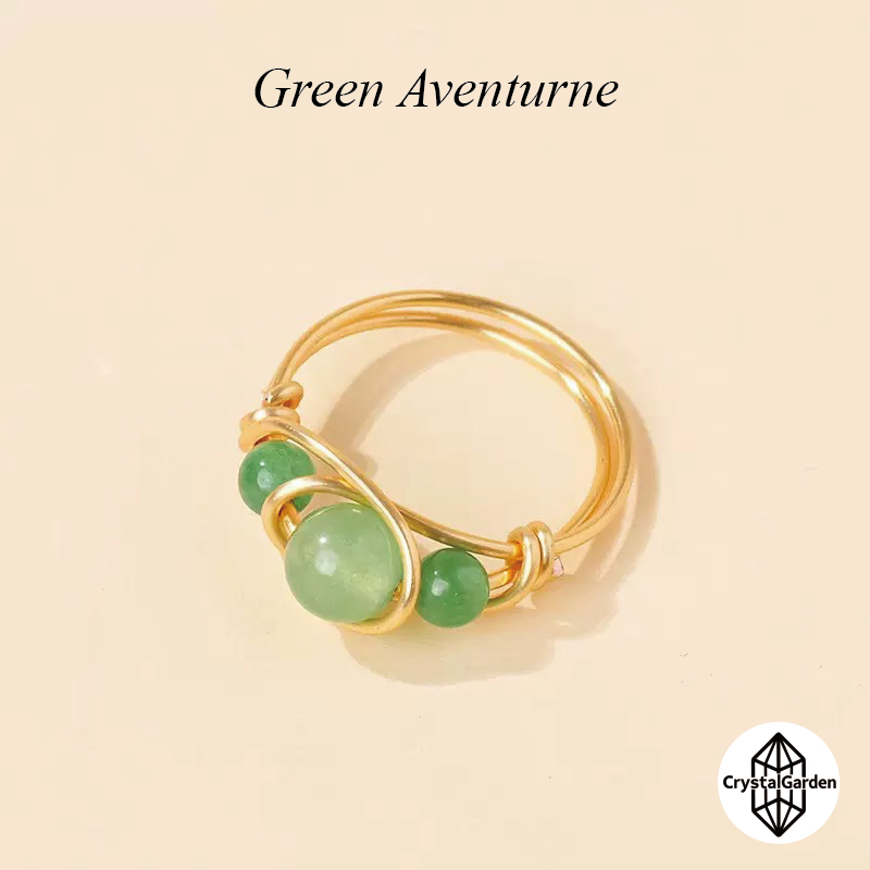 Mix Material Crystal Beads Ring - Image 5