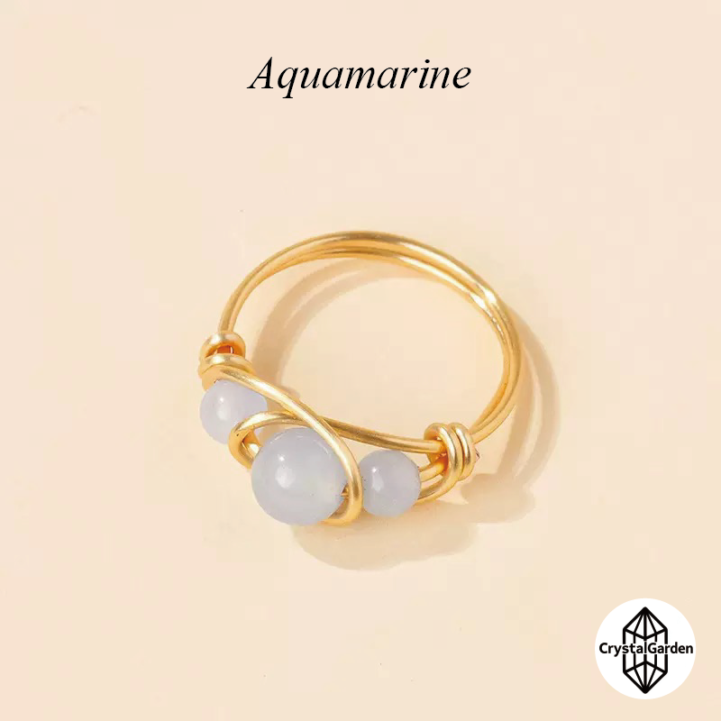 Mix Material Crystal Beads Ring - Image 6