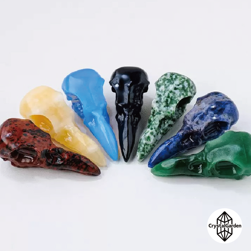 Mix Material Crow Skull Carving - Image 4