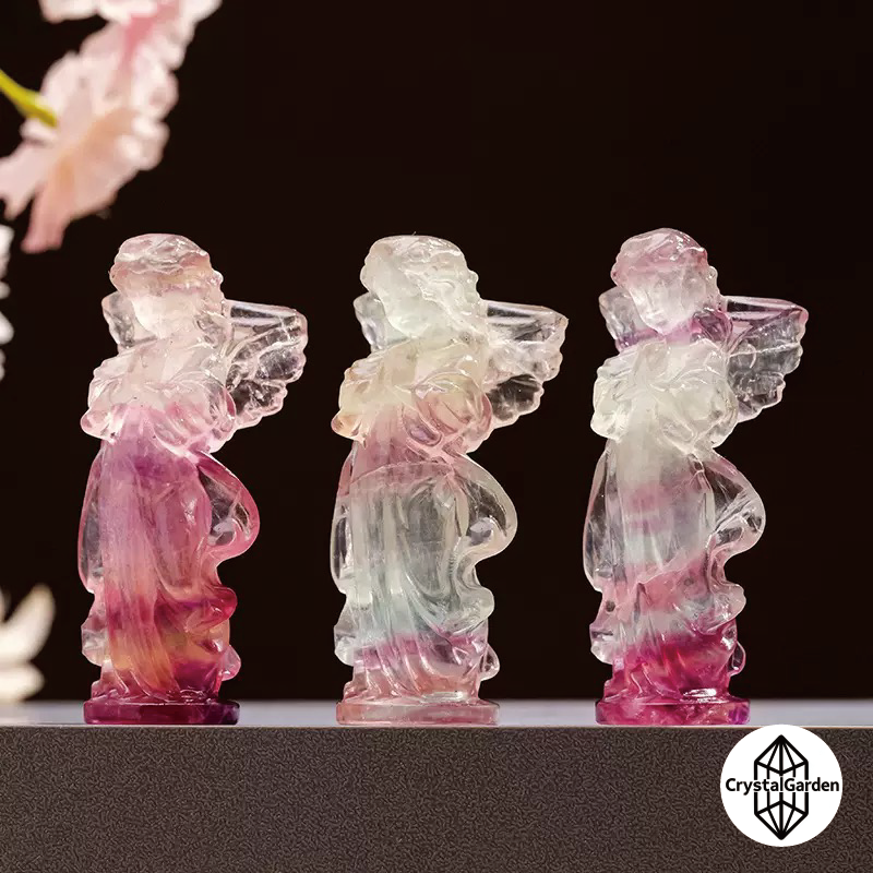Fluorite Angel Carvings - Image 3