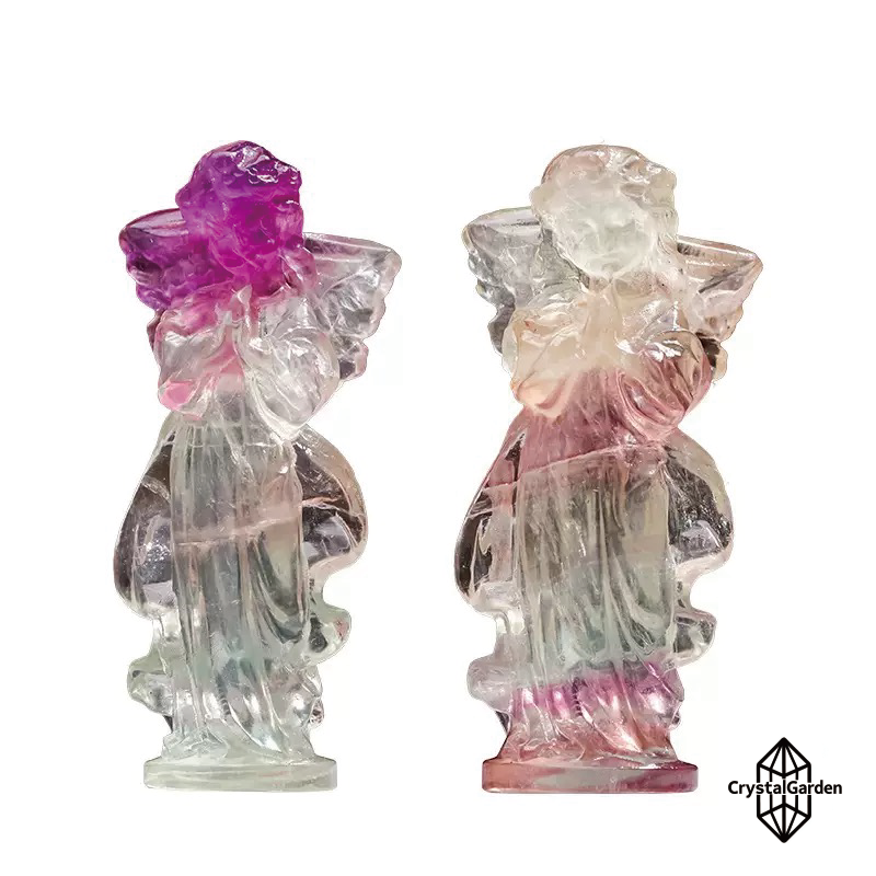 Fluorite Angel Carvings - Image 5