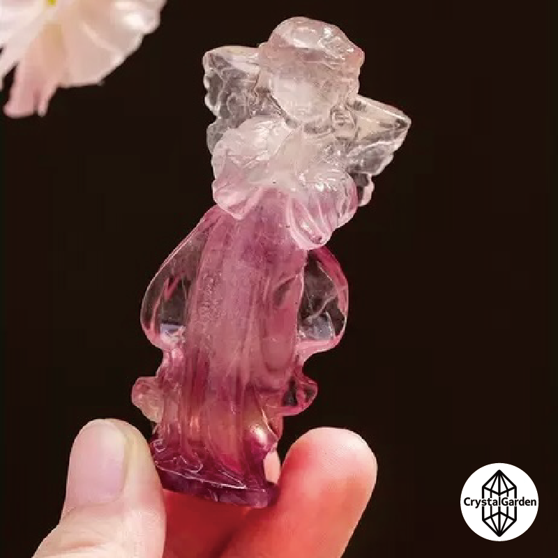 Fluorite Angel Carvings - Image 4