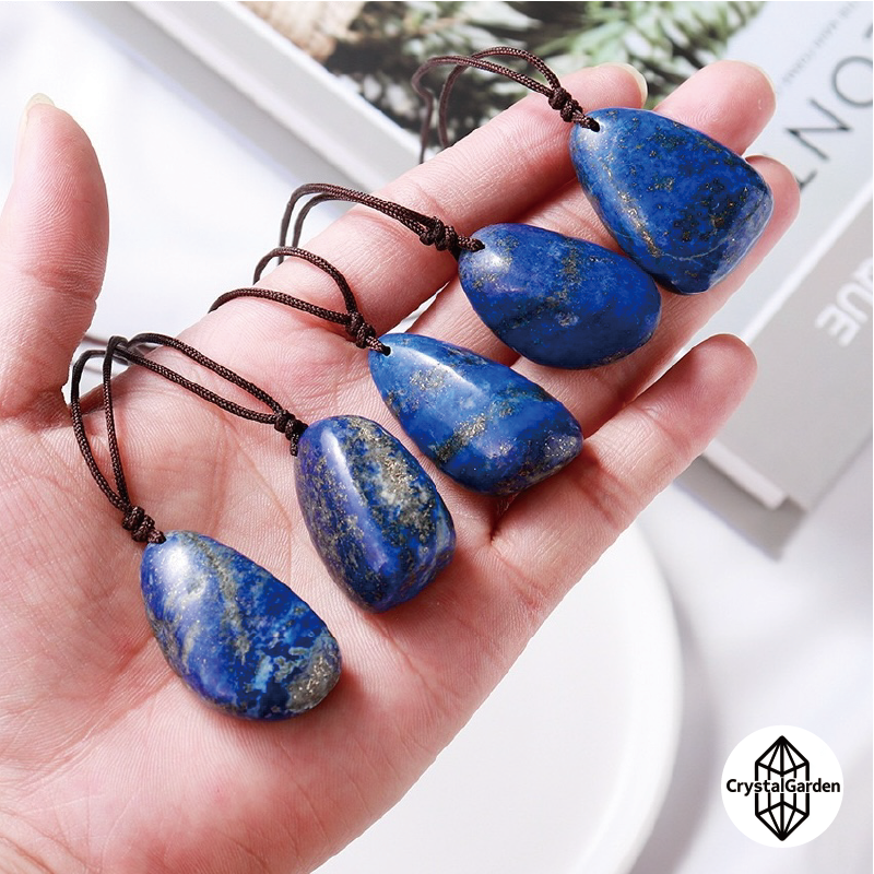 Lapis Lazuli Raw Stone Polished Pendant - Image 2