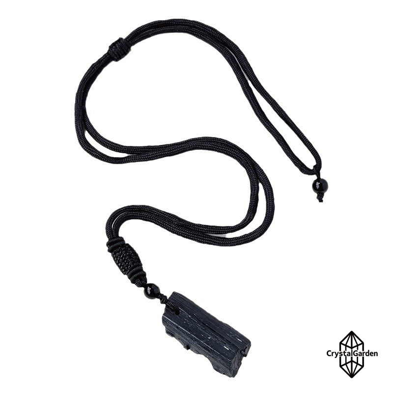 Black Tourmaline Raw Stone Pendants - Image 2