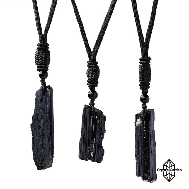 Black Tourmaline Raw Stone Pendants - Image 5