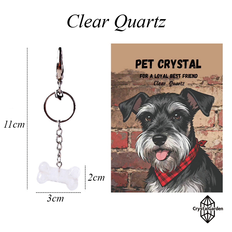Mixed Crystal Cute Bone Keychain & Dog Decoration Pendant - Image 3