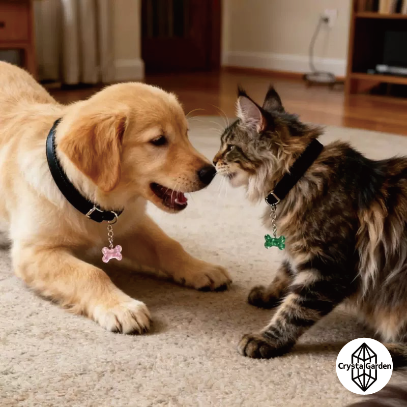 Mixed Crystal Cute Bone Keychain & Dog Decoration Pendant - Image 2