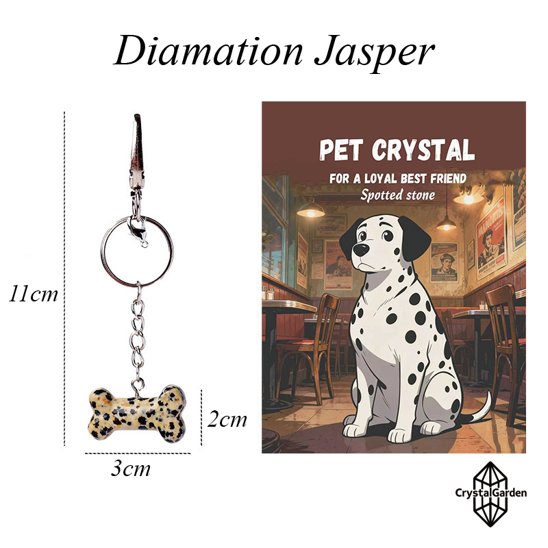 Mixed Crystal Cute Bone Keychain & Dog Decoration Pendant - Image 4