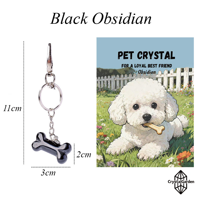 Mixed Crystal Cute Bone Keychain & Dog Decoration Pendant - Image 7