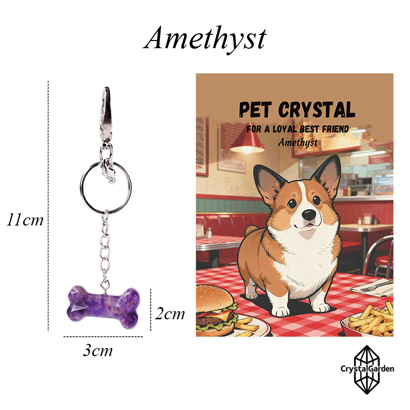 Mixed Crystal Cute Bone Keychain & Dog Decoration Pendant - Image 11