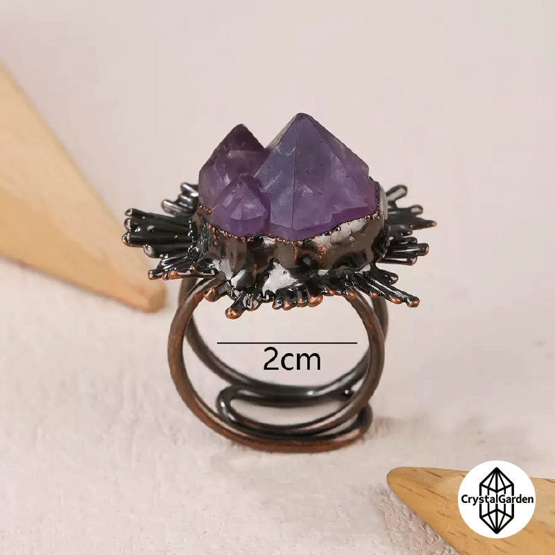 Amethyst Sun Vintage Ring - Image 2