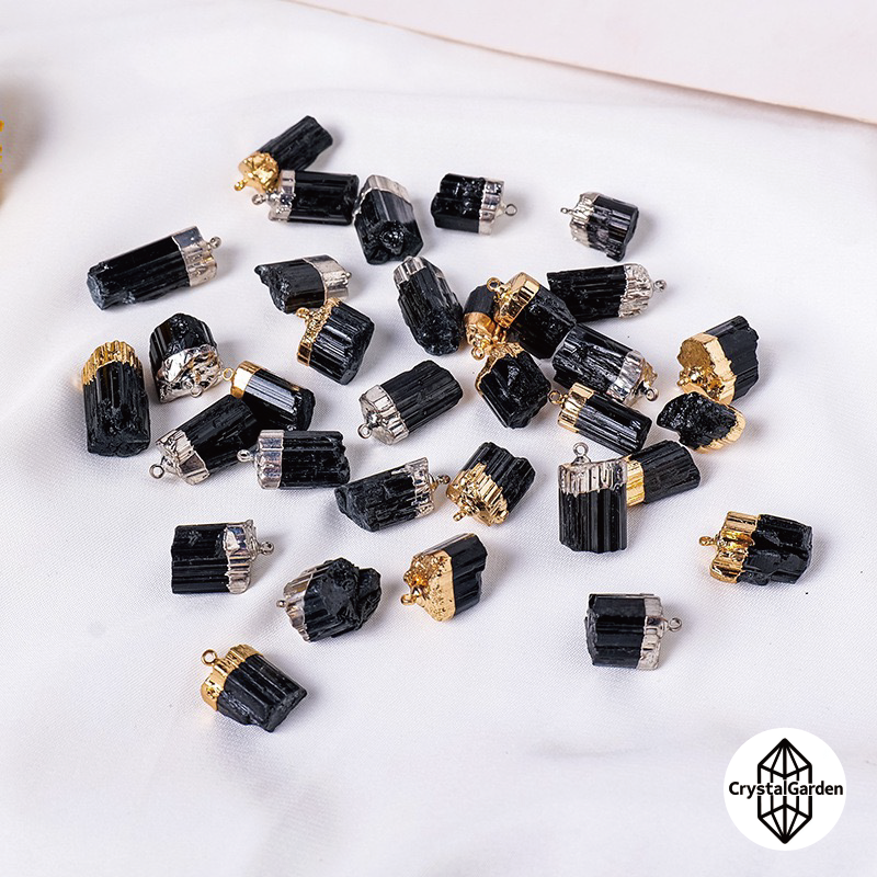 Black Tourmaline Raw Stone Pendant - Image 3